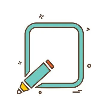 Pencil  icon design vector Illustrazione stock