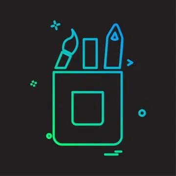 Pencil icon design vector Stock Illustration