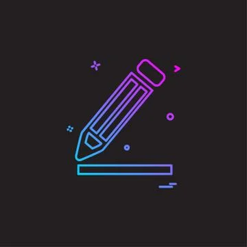 Pencil icon design vector イラスト素材