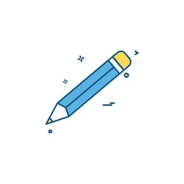 Pencil icon design vector 스톡 일러스트