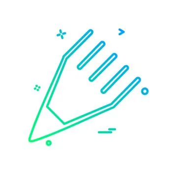 Pencil icon design vector Stock Illustration