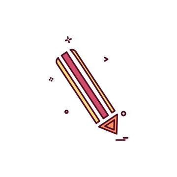 Pencil icon design vector Stock Illustration