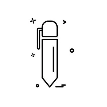 Pencil icon design vector Stock Illustration
