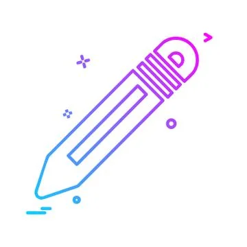 Pencil icon design vector Stock Illustration