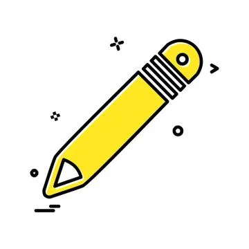 Pencil icon design vector Stock Illustration