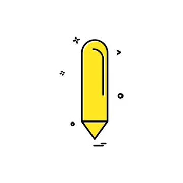 Pencil icon design vector Stock Illustration