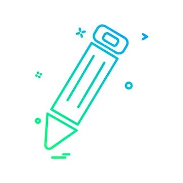 Pencil icon design vector Stock Illustration