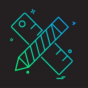Pencil icon design vector イラスト素材