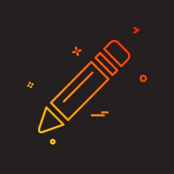 Pencil icon design vector Stockillustratie