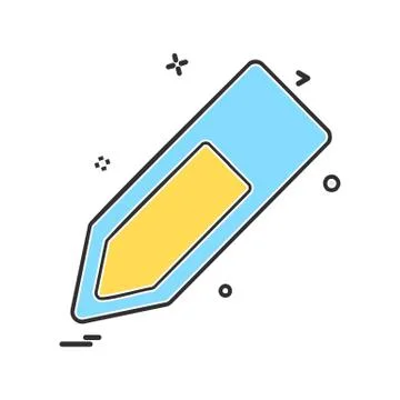 Pencil icon design vector Stock Illustration