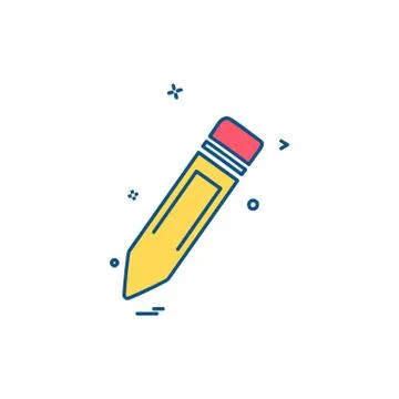 Pencil icon design vector Stock Illustration