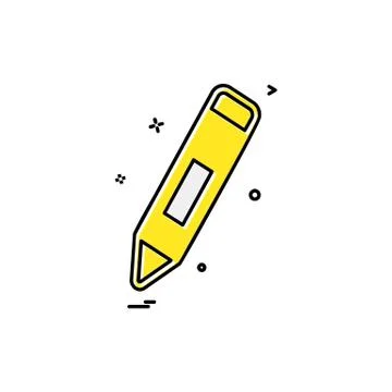 Pencil icon design vector Stock Illustration