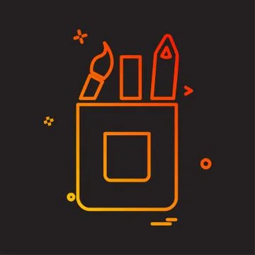 Pencil icon design vector Stock Illustration