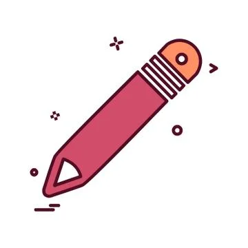 Pencil icon design vector Stock Illustration