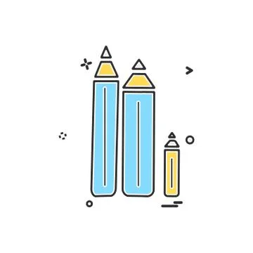 Pencil icon design vector Stock Illustration