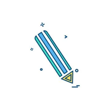 Pencil icon design vector Stock Illustration