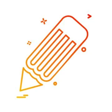 Pencil icon design vector 스톡 일러스트