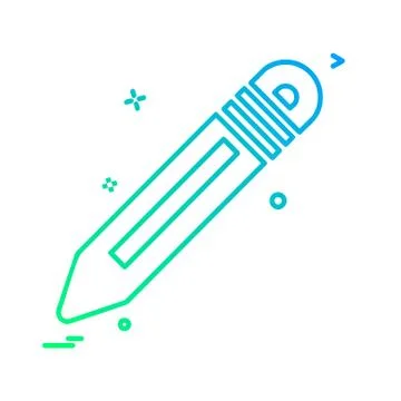 Pencil icon design vector Stock Illustration