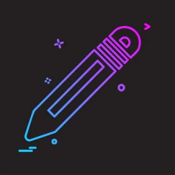 Pencil icon design vector Stock Illustration