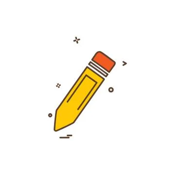 Pencil icon design vector Stock Illustration