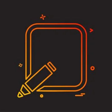 Pencil  icon design vector Stock Illustration