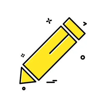 Pencil icon design vector Stock Illustration