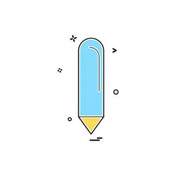 Pencil icon design vector 库存插图