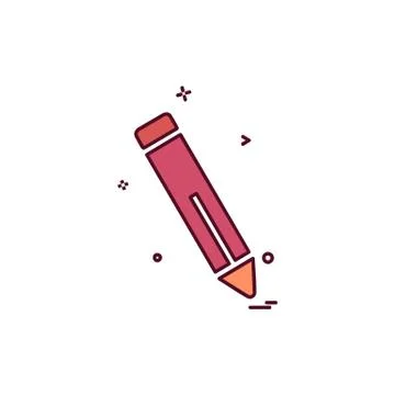 Pencil icon design vector Stock Illustration