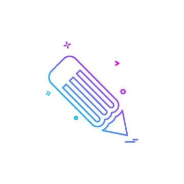 Pencil icon design vector Stock Illustration