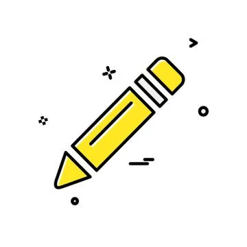 Pencil icon design vector Stock Illustration
