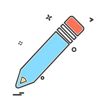 Pencil icon design vector Stock Illustration