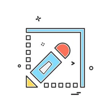 Pencil  icon design vector 库存插图