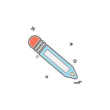 Pencil icon design vector Stock Illustration