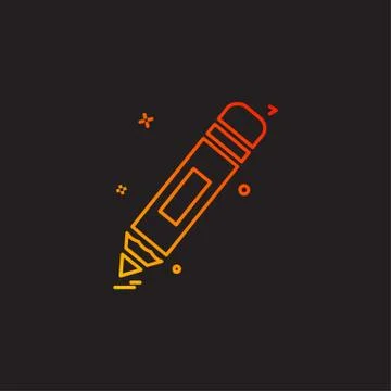 Pencil icon design vector Stock Illustration