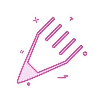 Pencil icon design vector Illustrazione stock