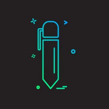 Pencil icon design vector Stock Illustration