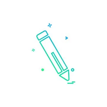 Pencil icon design vector Stock Illustration