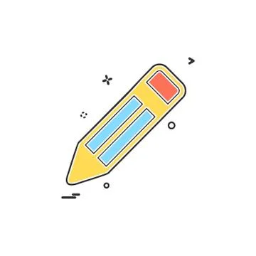 Pencil icon design vector 스톡 일러스트