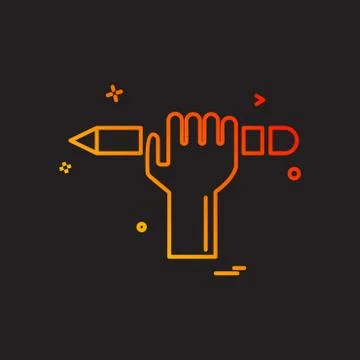 Pencil icon design vector Stock Illustration