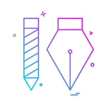 Pencil icon design vector Stock Illustration