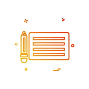 Pencil icon design vector Stock Illustration