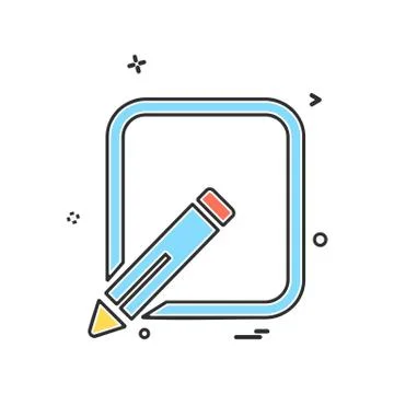 Pencil  icon design vector Stockillustratie