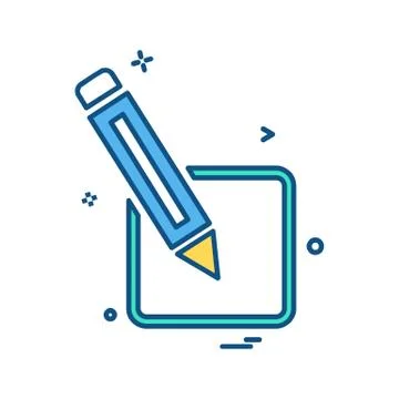 Pencil icon design vector Stock Illustration