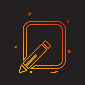 Pencil  icon design vector Stock Illustration