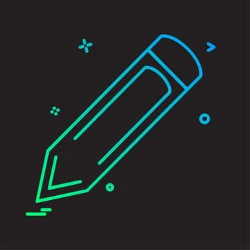 Pencil icon design vector Stock Illustration