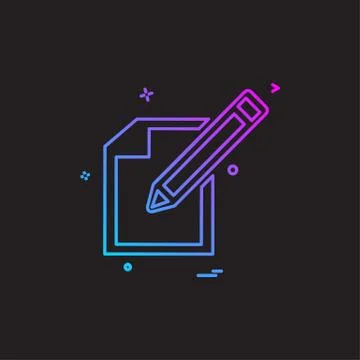 Pencil icon design vector イラスト素材