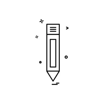 Pencil icon design vector Stock Illustration