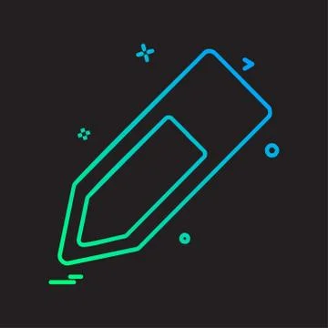 Pencil icon design vector Stock Illustration