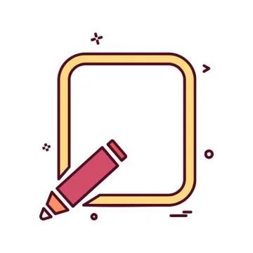 Pencil  icon design vector Stockillustratie