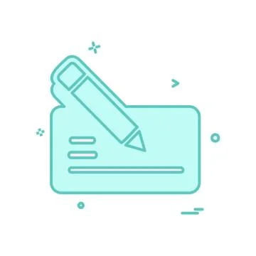 Pencil icon design vector Stock Illustration